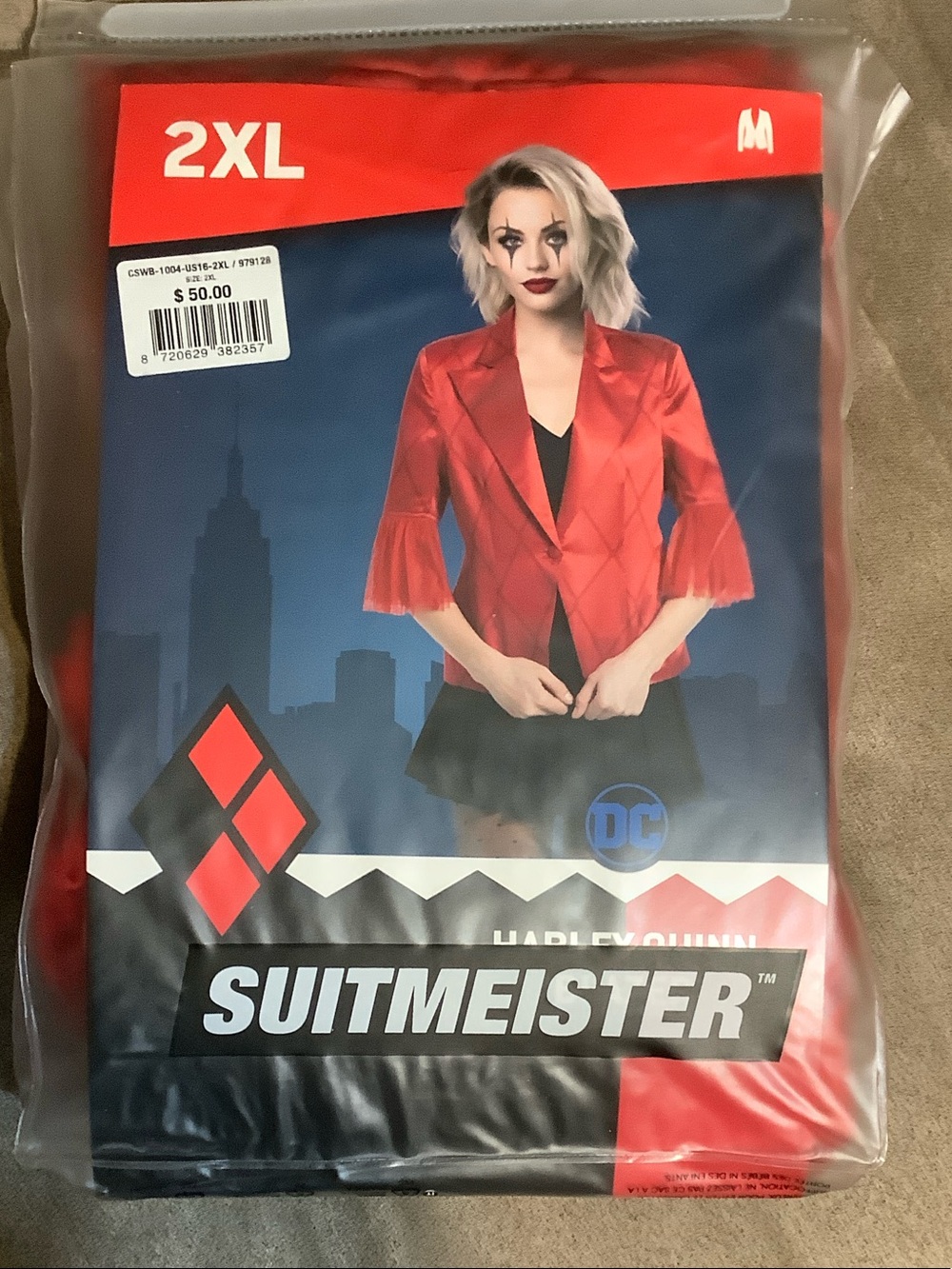 Suitmeister Harley Quinn Style Women’s Red Blazer Jacket - Size 2XL